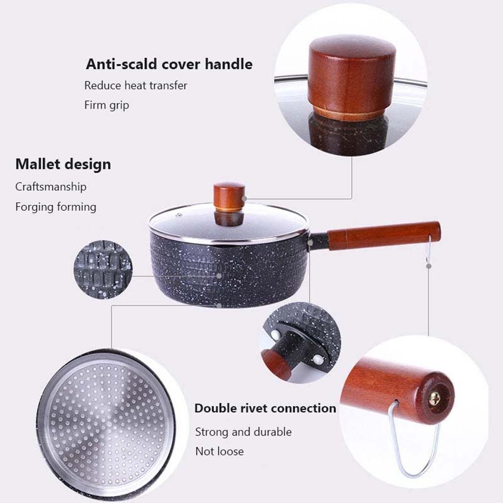 Induction Cooker Gas Hob Kitchen Soup Pot Cookware Cooking Pot Snow Pan Cooker